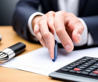 Ubersetzungskosten Stift in der Hand, Taschenrechner skrivanek